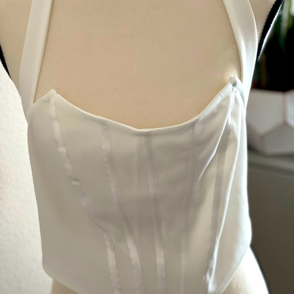 Dressy white halter top